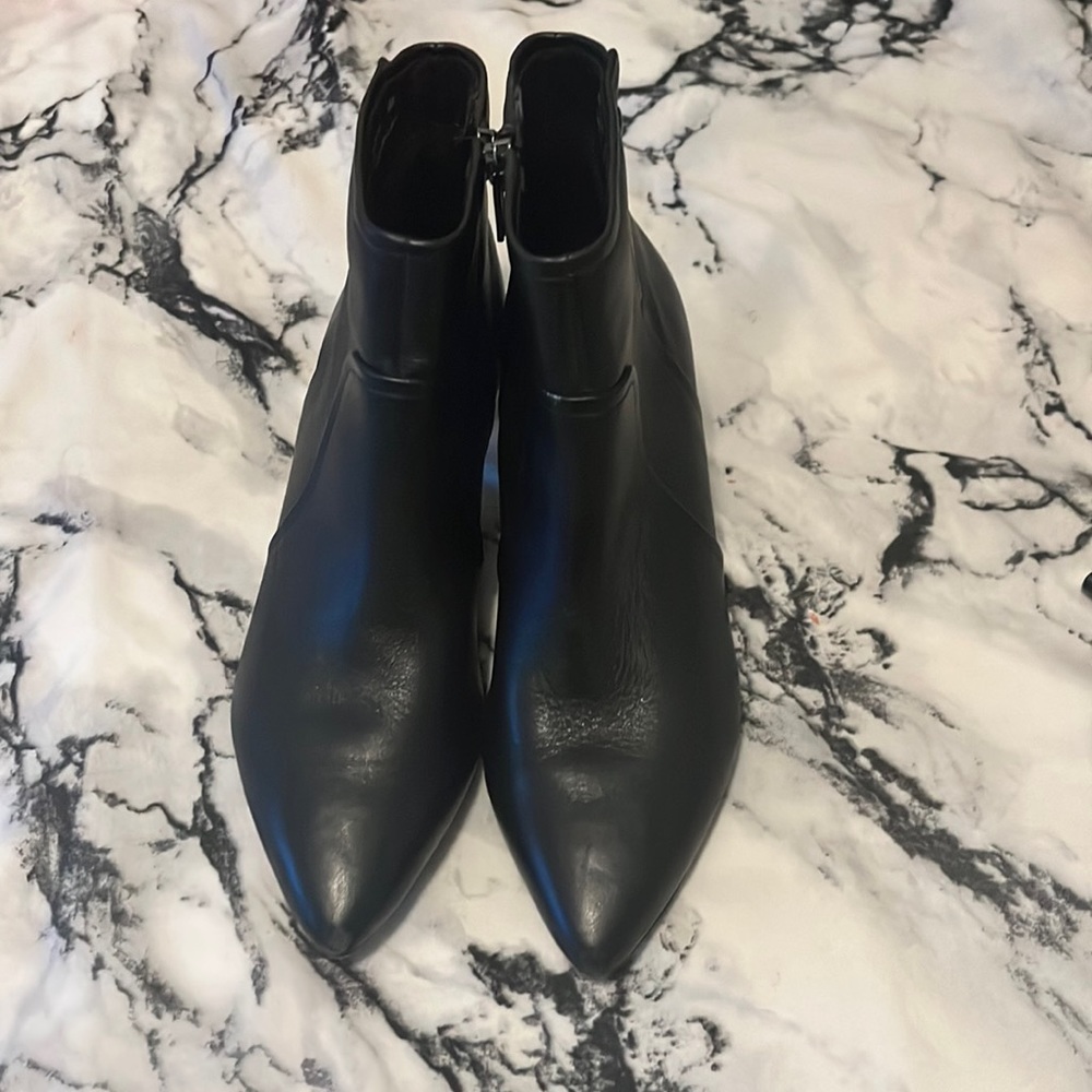 Black, heeled, ankle boots